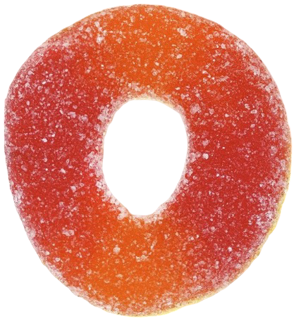 Peach ring candy